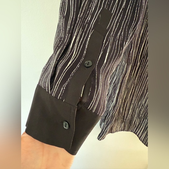 Vince Black and White Silk High Low Tunic Dress size M EUC - Picture 3 of 7